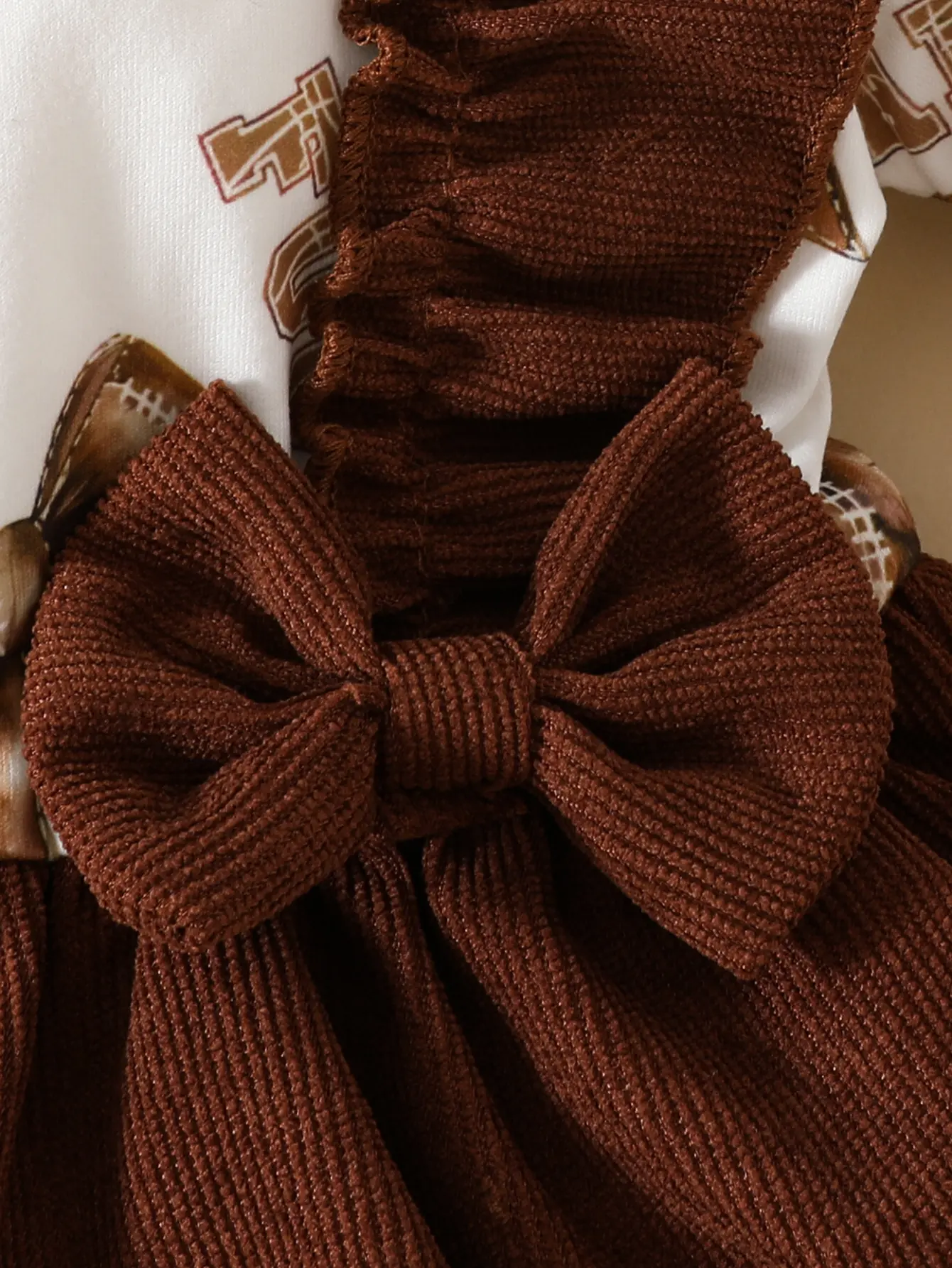 0-18 Months Baby girl Dress Ruffled Bow Corduroy Long sleeved Dress+Headband 2Pcs/Set Baby Girl Spring and Autumn Dress