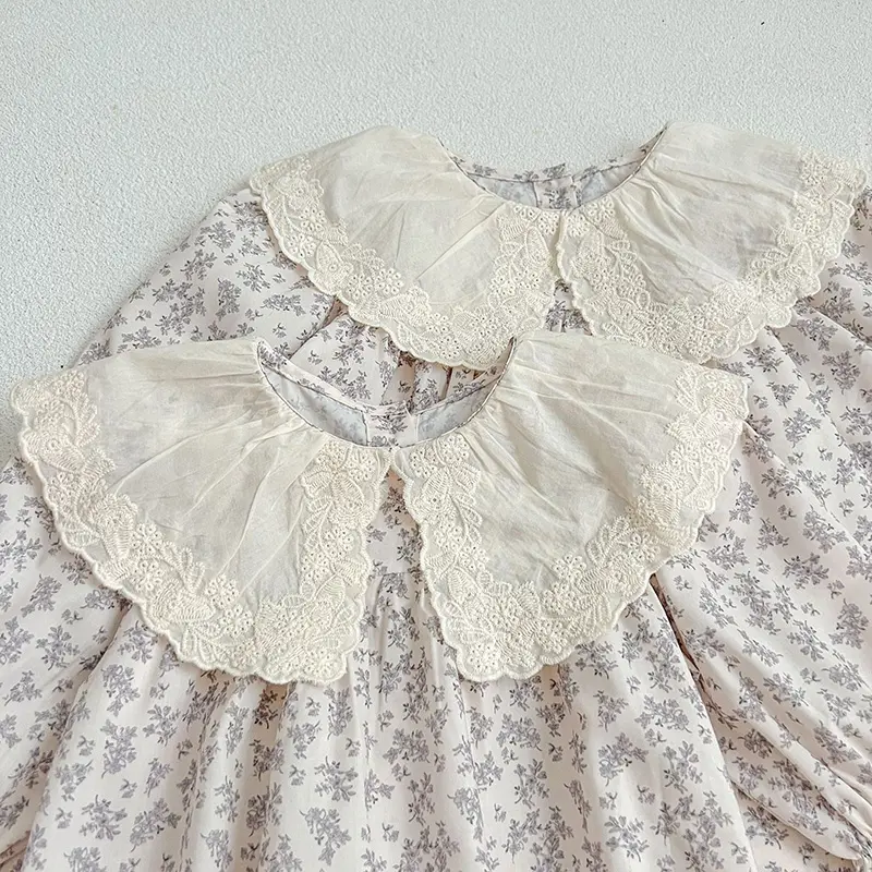 Spring Kids Baby Girls Long Sleeve Sweet Flower Print Princess Dress New Autumn Kids Baby Girls Dress Children Clothes Dress