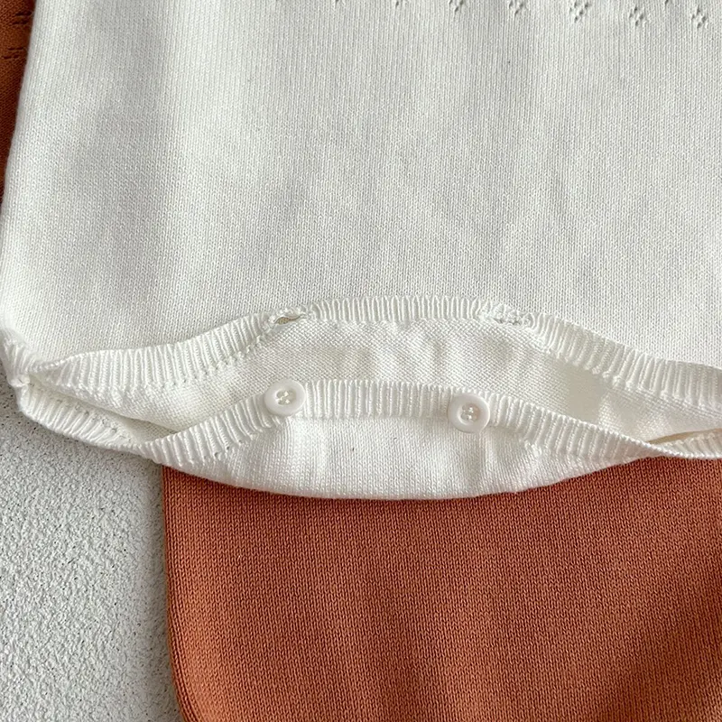 Spring Autumn Newborn Kids Baby Boys Girls Long Sleeve Solid Color Knit Jumpsuit Infant Baby Girls Boys Clothes Rompers
