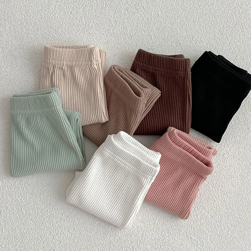 0-3Yrs Infant Baby Boys Girls Pure Color Pants Leggings Autumn Children's Clothes Pants Spring Casual Kids Baby Girls Boys Pants