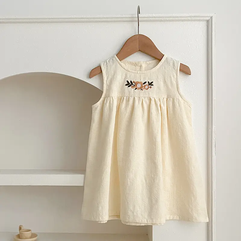 Sisters Girls Dress Summer Baby Clothes Embroidery Sleeveless Dress Newborn Romper Infant Jumpsuit Sweet Princess Clothing Gifts