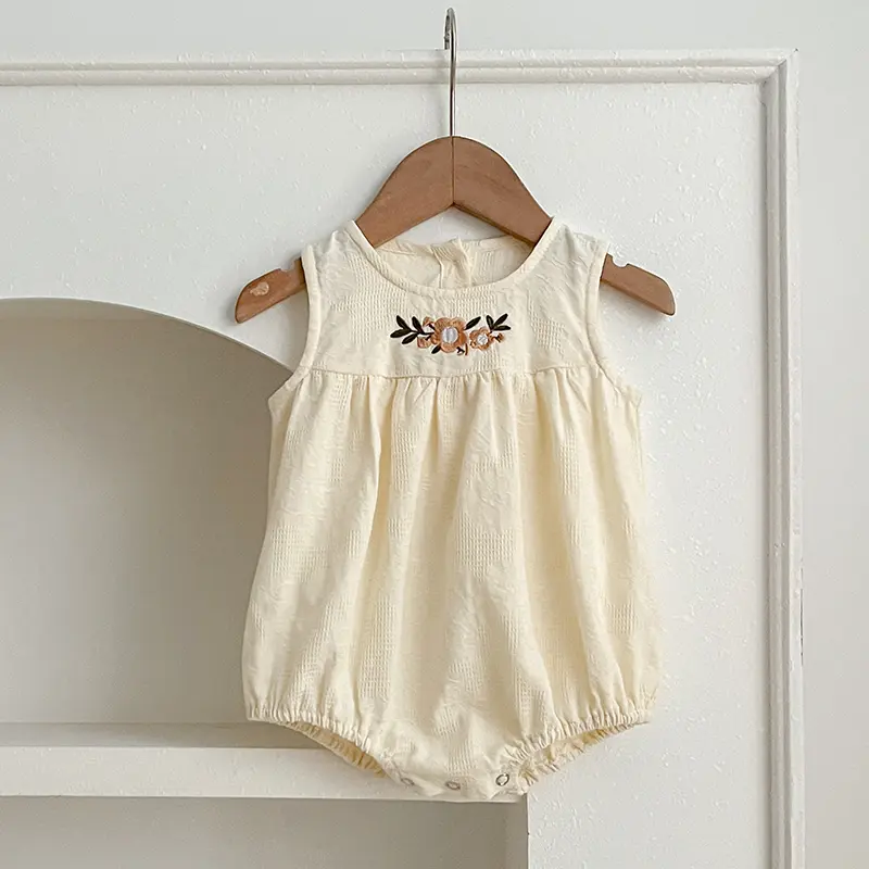 Sisters Girls Dress Summer Baby Clothes Embroidery Sleeveless Dress Newborn Romper Infant Jumpsuit Sweet Princess Clothing Gifts