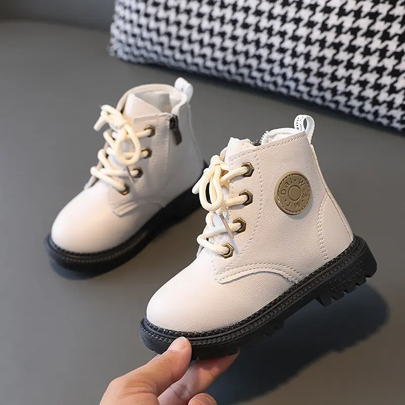 Children's Boots For Boys Girls Fashion Kids Ankle Snow Boots Rubber Outsole Autumn Winter Warm Classic For Toddlers Big Kids