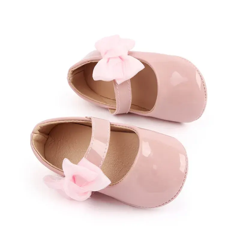 New Baby Girls First Walkers PU Soft Toddler Shoes Infant Toddler Walkers Shoes Bowknot Casual Princess Shoe