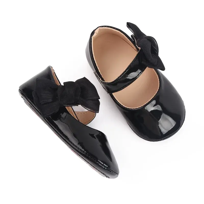 New Baby Girls First Walkers PU Soft Toddler Shoes Infant Toddler Walkers Shoes Bowknot Casual Princess Shoe