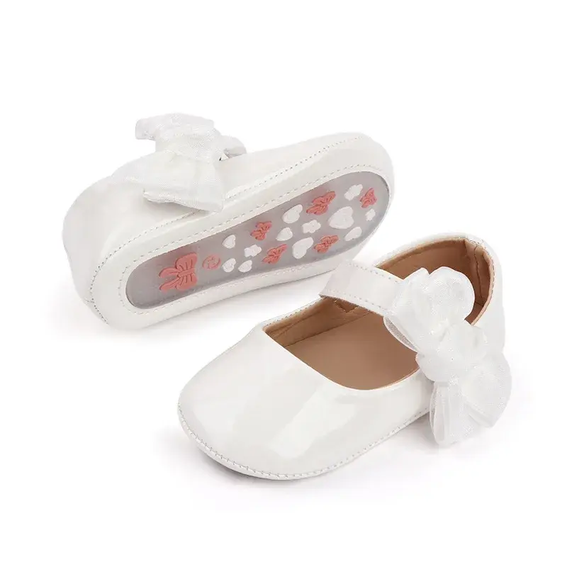 New Baby Girls First Walkers PU Soft Toddler Shoes Infant Toddler Walkers Shoes Bowknot Casual Princess Shoe