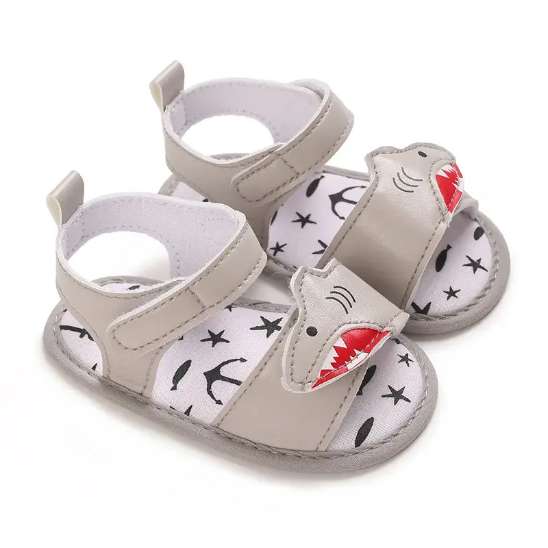 Baby Boys Girls Summer Sandals Closed-Toe Infant Soft Rubber Sole Outdoor Shoes for Toddler First Walkers 0-1Y