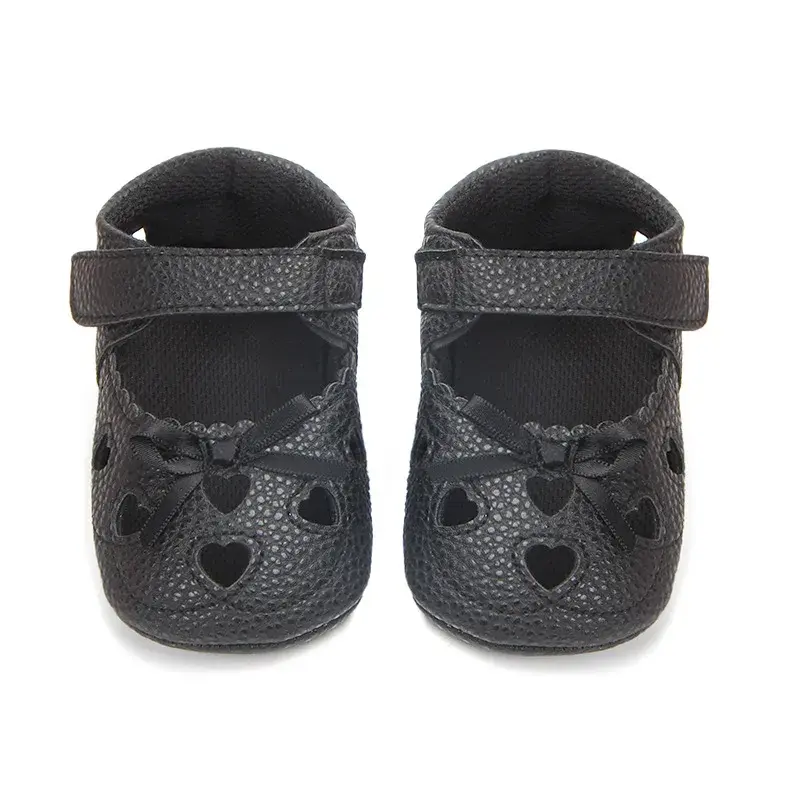 Baby Shoes Breathe PU Heart Shape Girl Shoes Toddler Soft Sole Anti-slip First Walkers Infant Learning Walking Gift