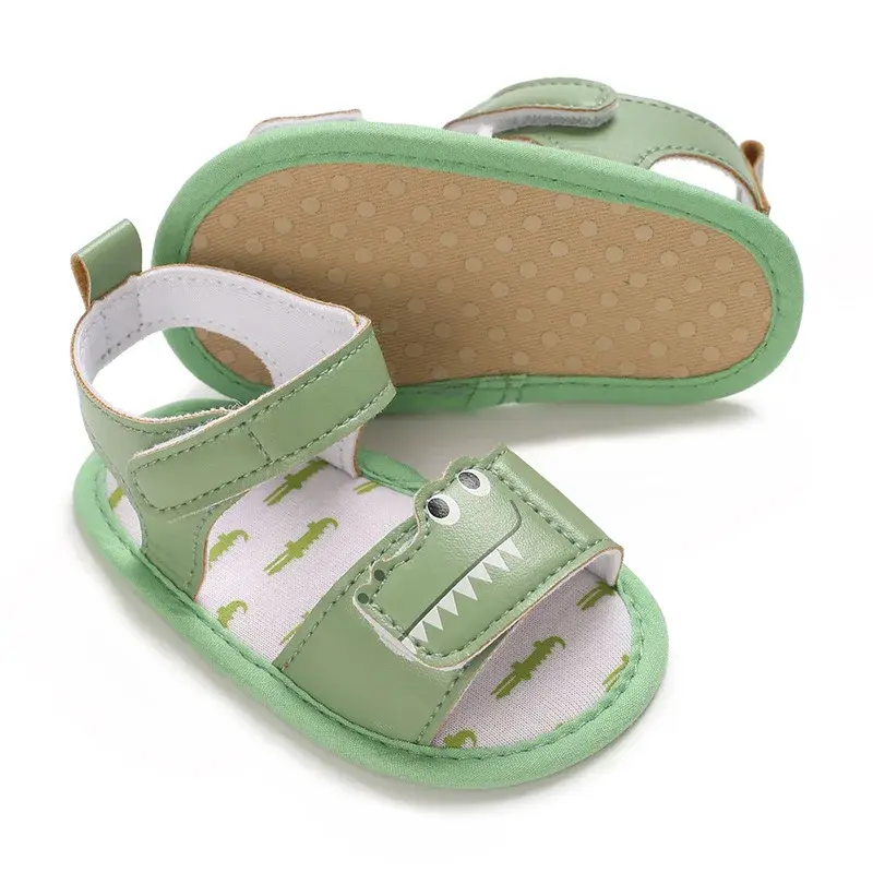 Baby Boys Girls Summer Sandals Closed-Toe Infant Soft Rubber Sole Outdoor Shoes for Toddler First Walkers 0-1Y