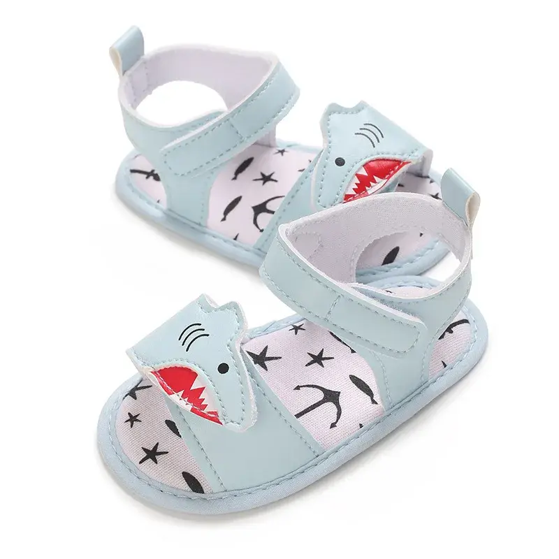 Baby Boys Girls Summer Sandals Closed-Toe Infant Soft Rubber Sole Outdoor Shoes for Toddler First Walkers 0-1Y
