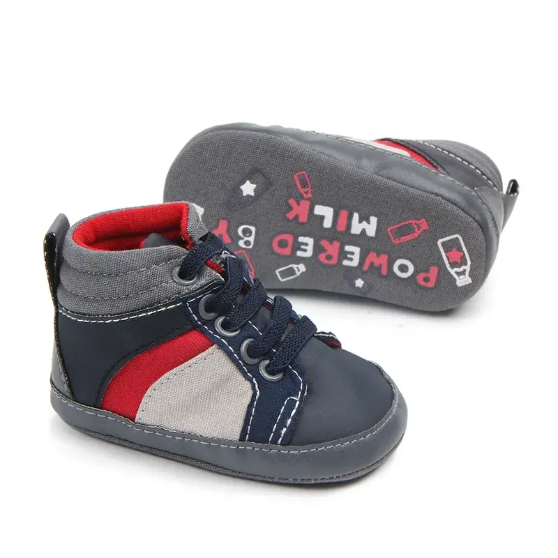 New Baby Shoes Baby Boy Sneakers 2025 Spring/Autumn Soft-soled Mid-high Casual Toddler Shoe For 0-18M