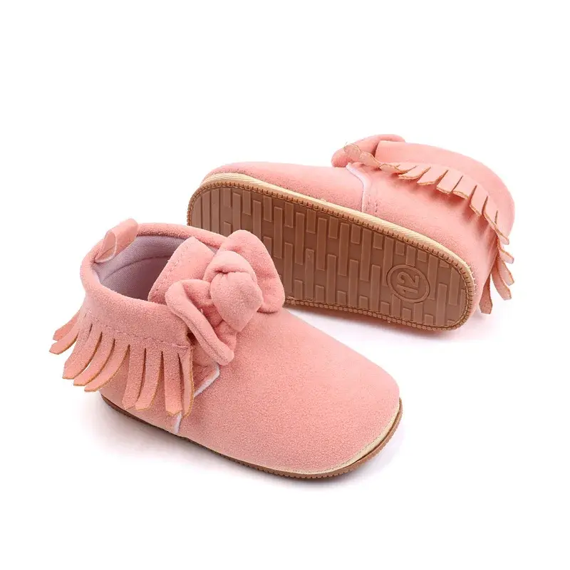 Toddler Footwear Boots Newborns Prewalkers For Unisex Baby Boys Girls Spring Autumn Moccasins Tassel Footwear Shoes 0-18M