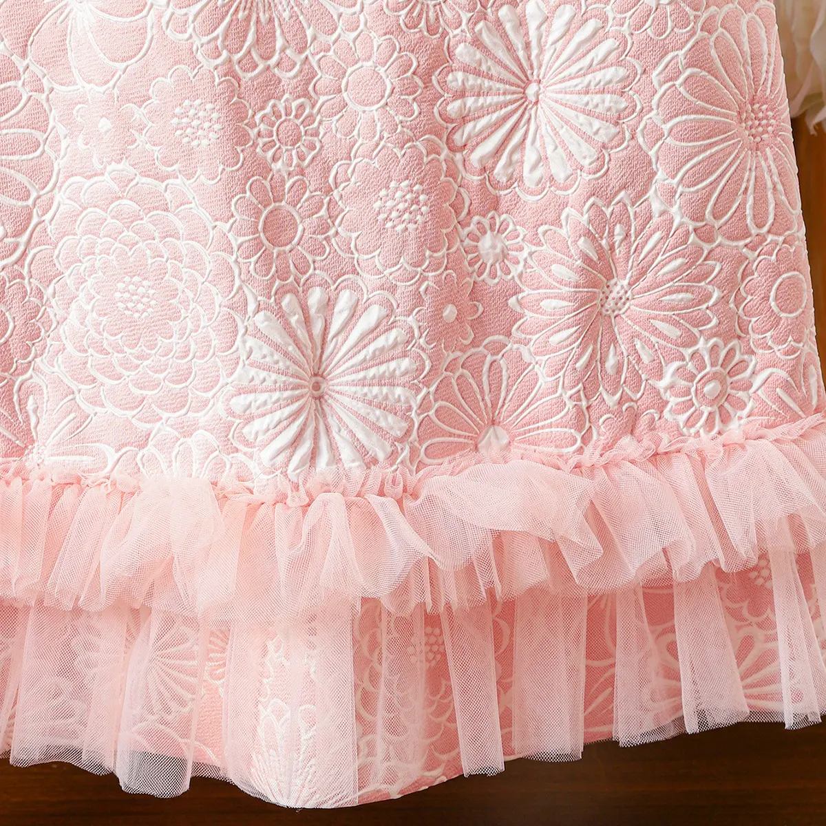 Summer New Baby Girls Dress Halter Floral Ribbon Embellishment Embroidery Ruffled Bow Sleeveless Sweet Princess Dress