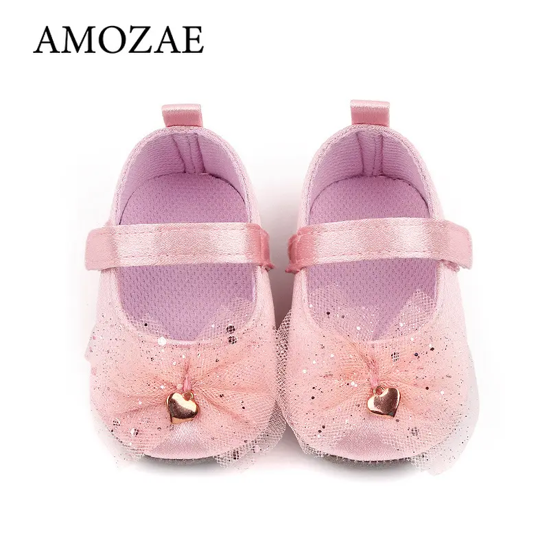 0-18M Baby Shoes Baby's First Pair of Toddler Shoes Baby Breathable Non-slip Girls Fashion Shoes Princess Lace Style