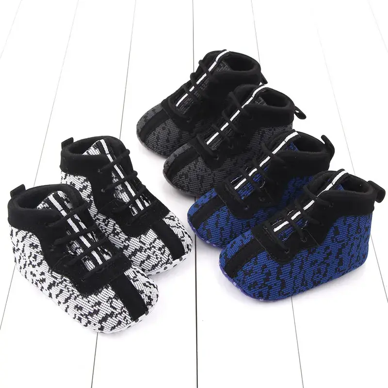 0-18M Spring Newborn Baby Boy Girl Soft Sole Crib Shoes Boots Anti-slip Sneaker PU Solid First Walkers