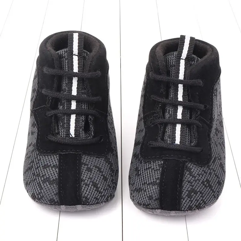 0-18M Spring Newborn Baby Boy Girl Soft Sole Crib Shoes Boots Anti-slip Sneaker PU Solid First Walkers