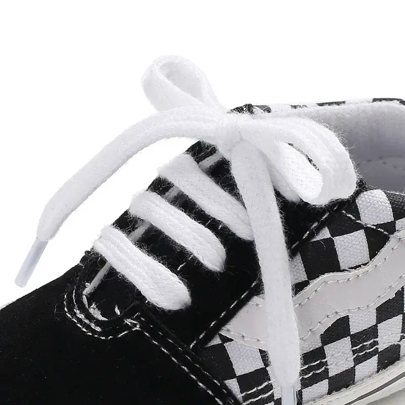 Toddler First Walker Baby Boys Shoes Black Canvas Sneakers Soft Sole Pram Flats Anti-slip Trainers Casual Infant Shoes 0-18M