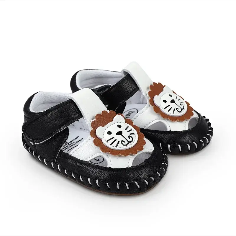 2025 Spring Casual Comfortable Solid Color Open Toe Mesh Sandals For Baby Boys Breathable Lightweight Non-slip Walking Shoes