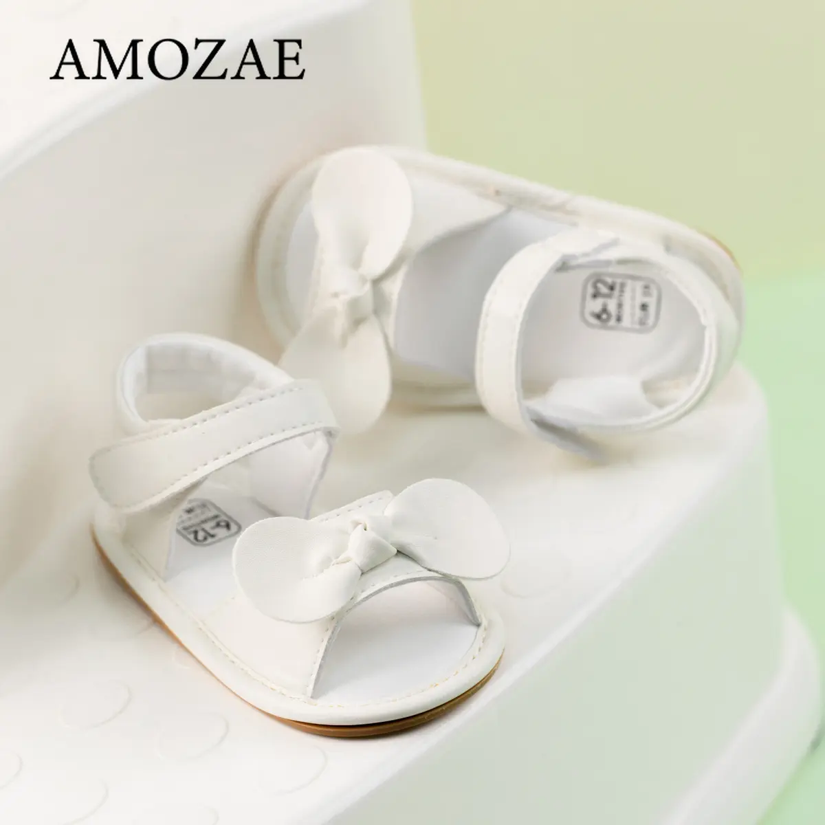 Infant Baby Girl Sandals Comfort Premium Summer Outdoor Casual Beach Shoes with Flower Bowknot Anti Slip Rubber Sole Newborn