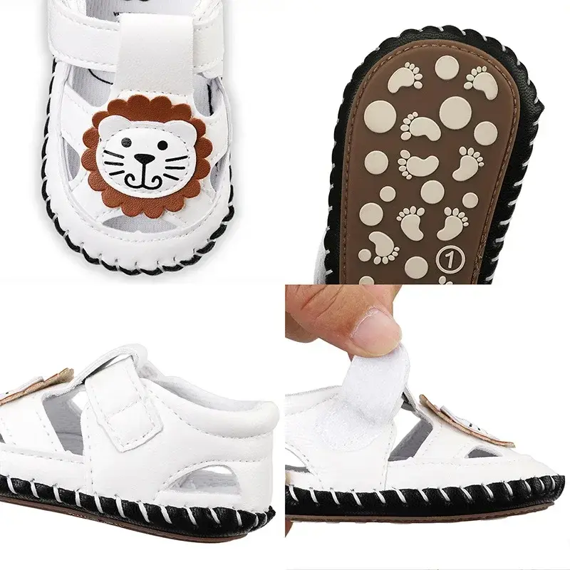 2025 Spring Casual Comfortable Solid Color Open Toe Mesh Sandals For Baby Boys Breathable Lightweight Non-slip Walking Shoes