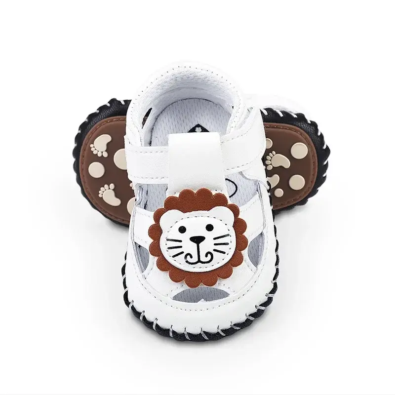 2025 Spring Casual Comfortable Solid Color Open Toe Mesh Sandals For Baby Boys Breathable Lightweight Non-slip Walking Shoes