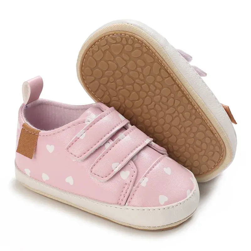 2025 Baby Shoes Infant Boys Girls Casual PU Shoes Sneakers Soft Sole Anti-Slip Breathe Newborn First Walkers Toddler Crib Shoes