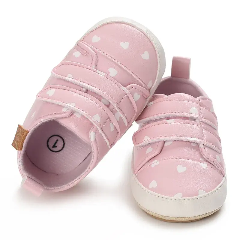 2025 Baby Shoes Infant Boys Girls Casual PU Shoes Sneakers Soft Sole Anti-Slip Breathe Newborn First Walkers Toddler Crib Shoes
