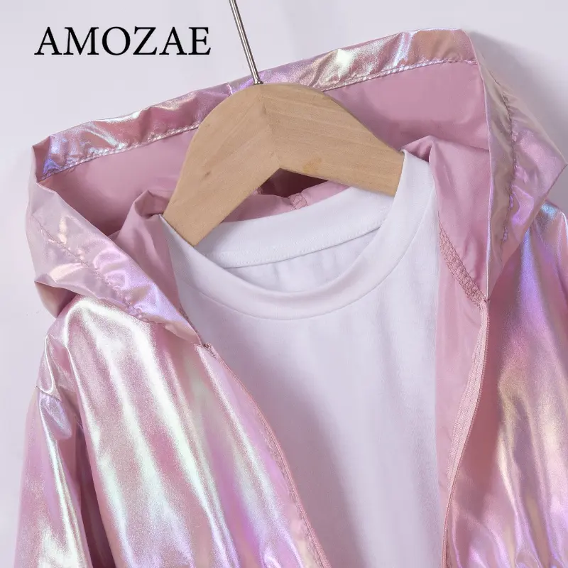 Spring Summer Childrens Light Thin Breathable Zipper Coat Jacket for Boys Girls Fashion Casual Cute Hooded Jacket Popular Wear