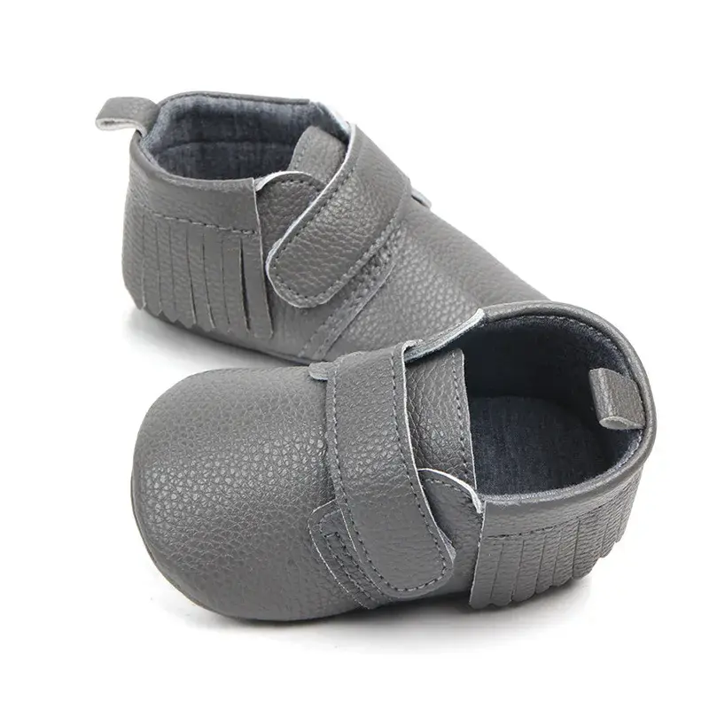 Classic Baby Tassel shoes sneakers Baby Boys girls Soft Sole PU Leather First Walkers Crib non-slip fringe leather shoes