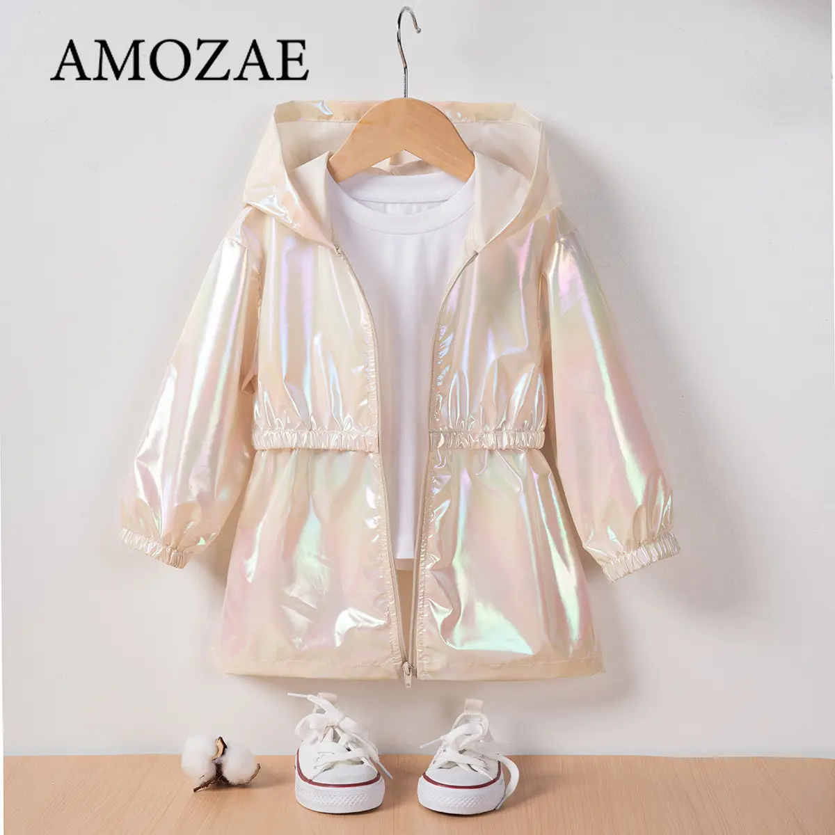 Spring Summer Childrens Light Thin Breathable Zipper Coat Jacket for Boys Girls Fashion Casual Cute Hooded Jacket Popular Wear