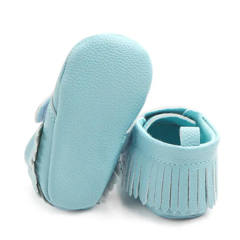Classic Baby Tassel shoes sneakers Baby Boys girls Soft Sole PU Leather First Walkers Crib non-slip fringe leather shoes