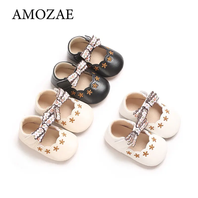 Girls Fashion Princess Shoes Spring and Autumn Soft Rubber Soled First Toddler Shoes Casual Walking 0-18 Months
