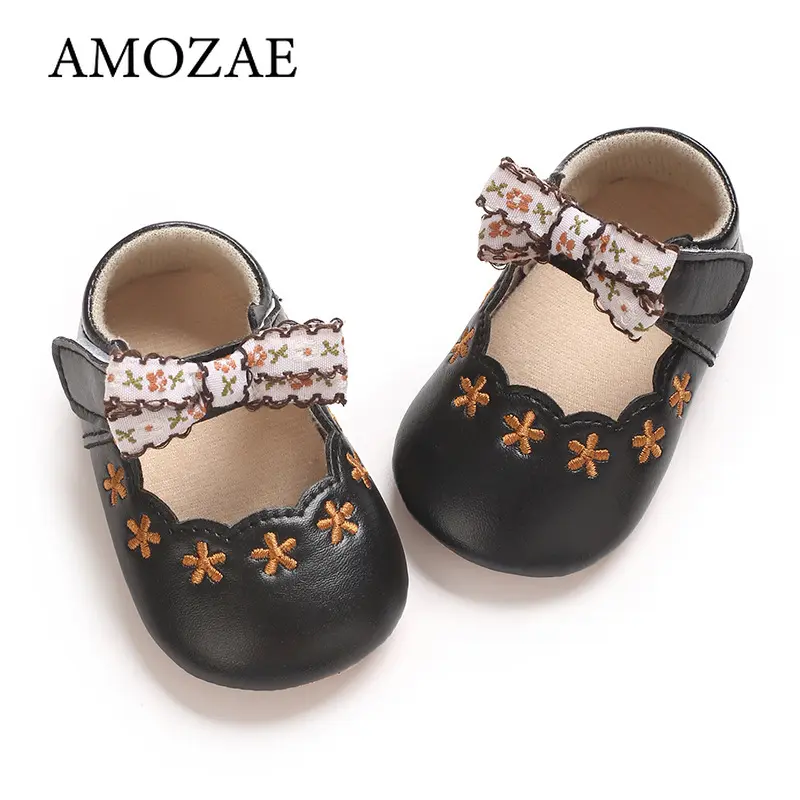 Girls Fashion Princess Shoes Spring and Autumn Soft Rubber Soled First Toddler Shoes Casual Walking 0-18 Months