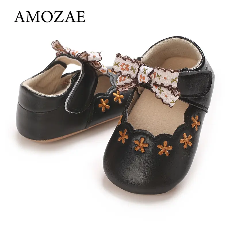 Girls Fashion Princess Shoes Spring and Autumn Soft Rubber Soled First Toddler Shoes Casual Walking 0-18 Months