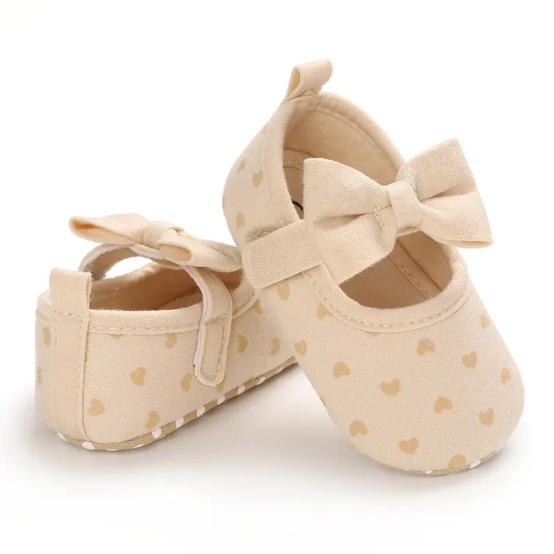 Baby Girls Shoes Infant Bow Princess Shoe Spring Newborn Toddler Cotton Shoe Soft Comfort Children's Walking Footwear