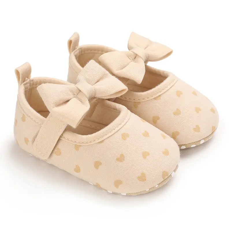 Baby Girls Shoes Infant Bow Princess Shoe Spring Newborn Toddler Cotton Shoe Soft Comfort Children's Walking Footwear