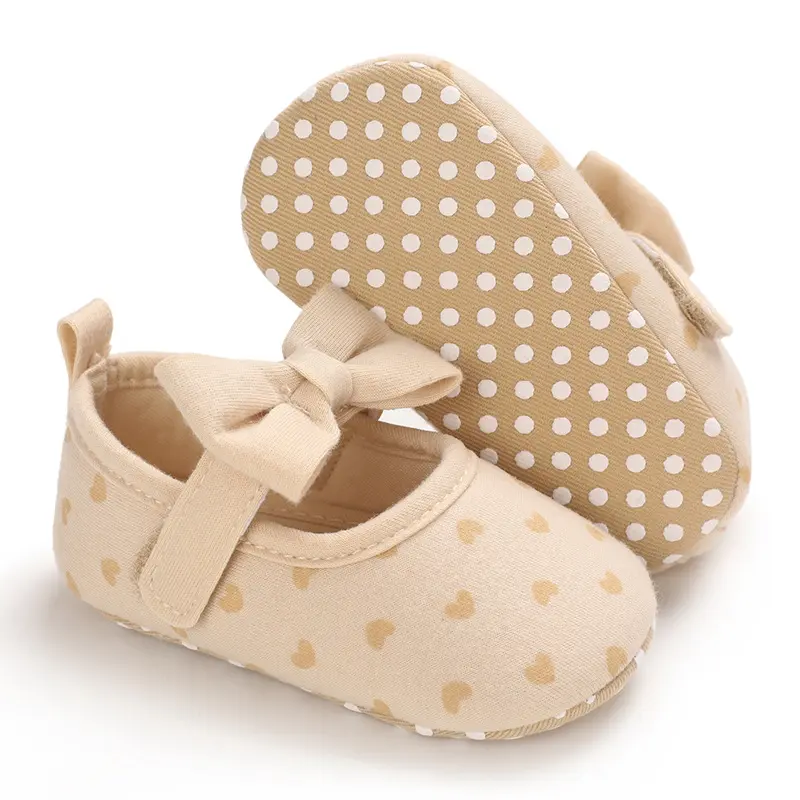 Baby Girls Shoes Infant Bow Princess Shoe Spring Newborn Toddler Cotton Shoe Soft Comfort Children's Walking Footwear