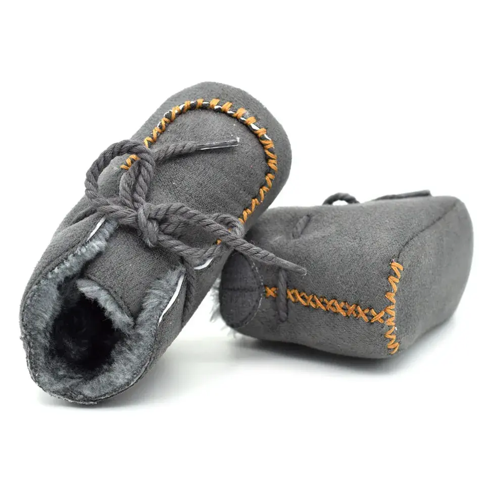 Infant Booties Toddler Baby Girls Shoes Soft Sole Booty Winter Warm Snow Boots Bows Shoes Newborn Footwear