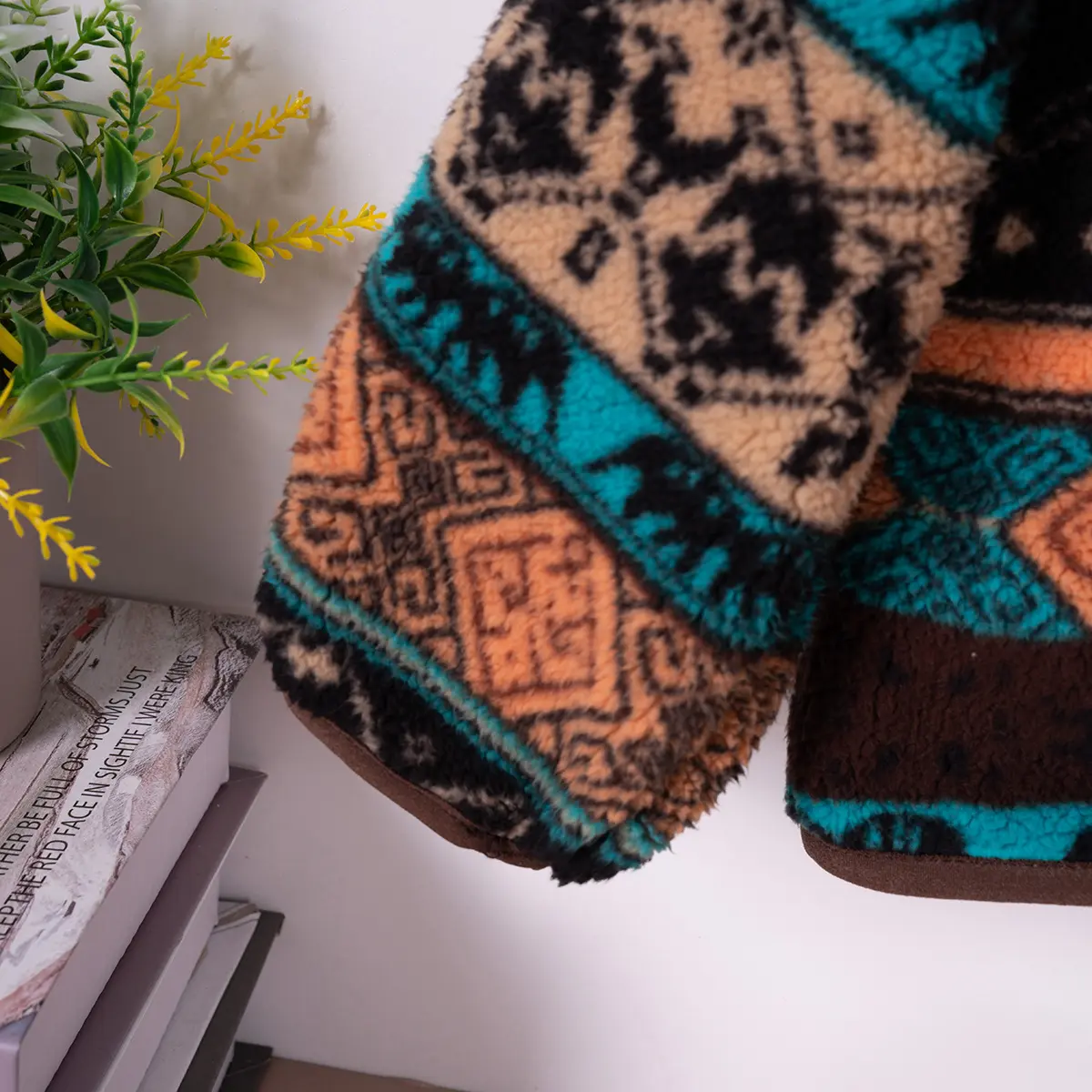 Autumn Winter Toddler Baby Boys Girls Zipper Coat Retro Ethnic Embroidery Shaker Fleece Thickened Loose Fit Versatile Jacket