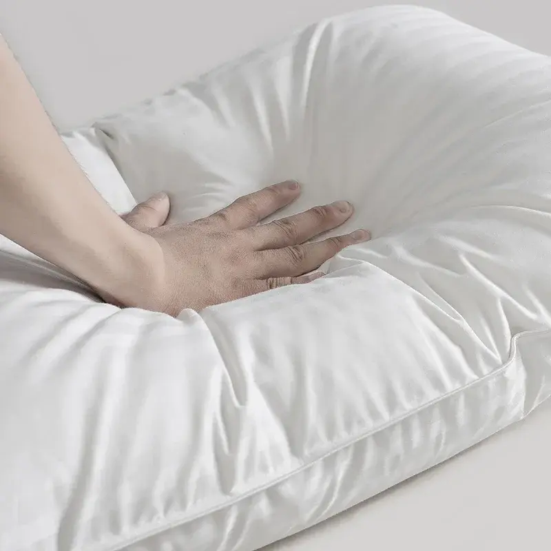 5 Star Hotel Quality Goose down Pillow with 3D Neck Support Slow Rebound 100% Cotton Fabric for Comfortable Sleep
