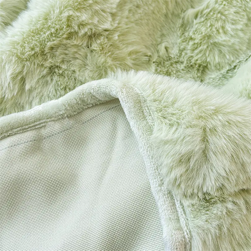 Luxury Faux Rabbit Fur Sofa Towel Thickened Non-Slip Plush Shaggy Couch Cover Winter Warm Living Room Home Decor Throw Blankets
