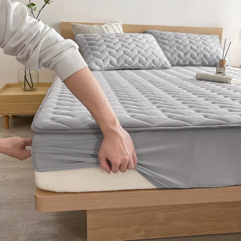 3pcs Waterproof Bedding Set 1pc Mattress Cover 2pcs Pillowcase Soft Comfortable Fitted Sheet Washable Durable Mattress Protector