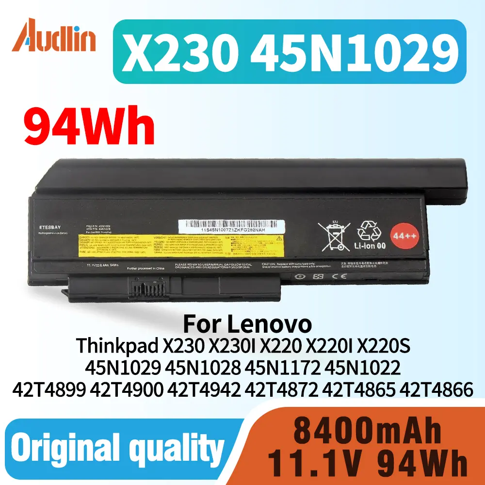 44+ 94WH 42T4899 42T4900 42T4942 42T4872 42T4865 42T4866 Laptop Battery for Lenovo Thinkpad X230 X230I X220 45N1029 45N1028