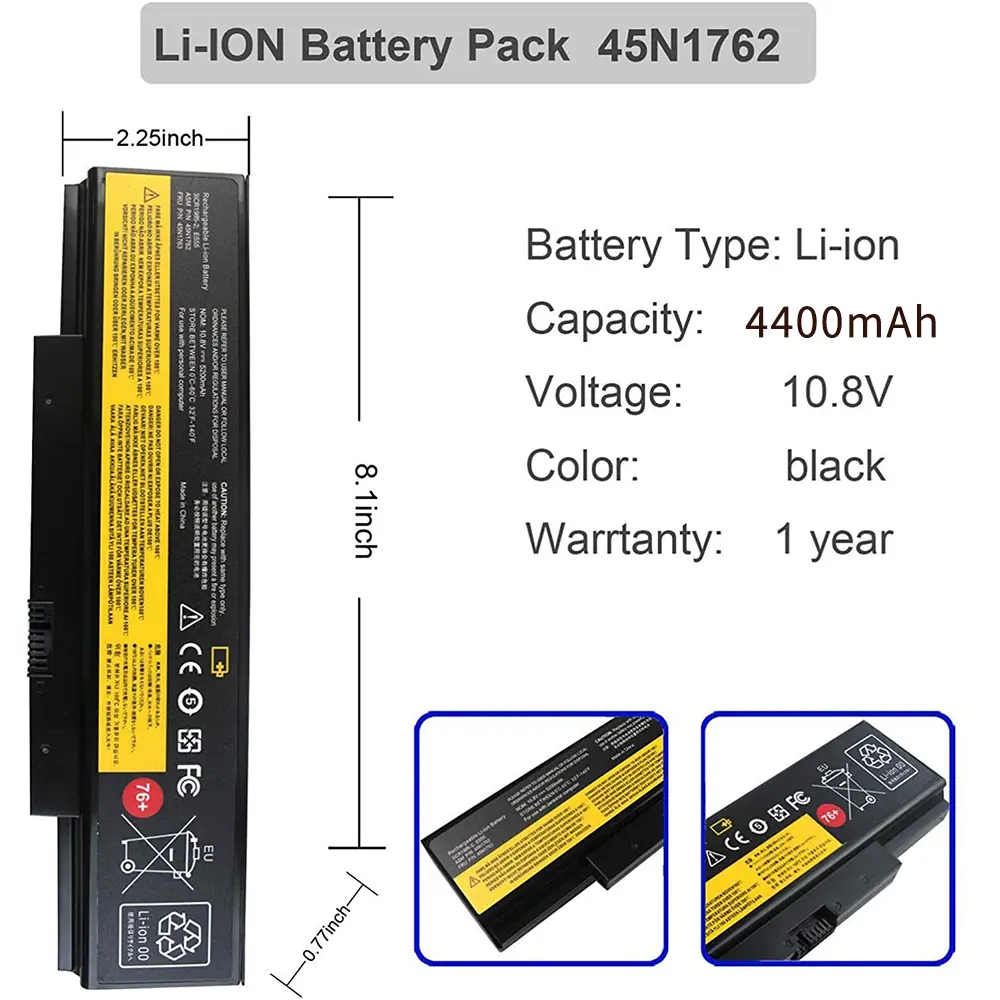 45N1762 76+ Laptop Battery Compatible with Lenovo ThinkPad (Edge) E550 E550c E555 E560 E565 45N1758 45N1759 45N1760 45N1763