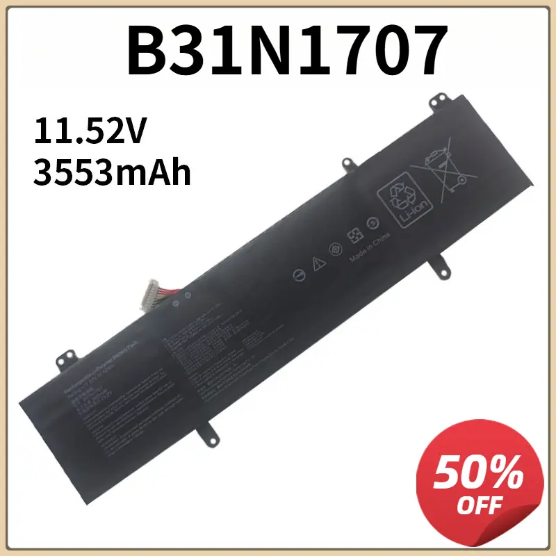 B31N1631 Laptop Battery For ASUS VivoBook 15 X505ZA X505BA X505BP F505 F505ZA F505BA X505ZA-BQ012T X505BA-1A 42WH