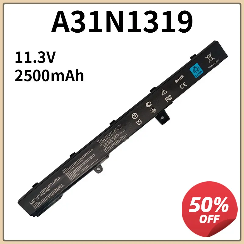 A31N1319 A41N1308 Battery for ASUS X451 X551 X451C X451CA X551C X551CA X551M X551MA A31LJ91 0B110-00250100
