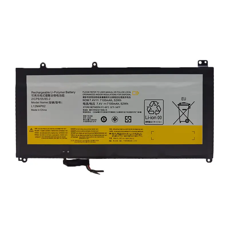 L12M4P62 L12L4P62 Laptop Battery For Lenovo IdeaPad U330 U430 U430P U530 U530P U330T 2ICP6/55/85-2 121500163 121500200 7.4V 52Wh