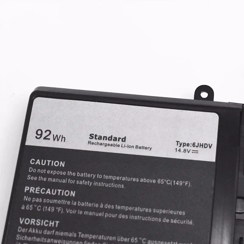 6JHDV 14.8V 92Wh Laptop Battery For Dell Alienware 17 R2 R3 ANW17-2136SLV P43F AW17R3-4175SLV