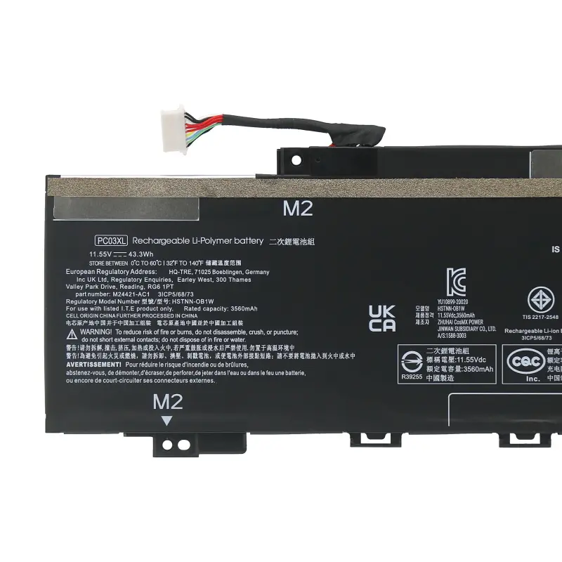 PC03XL 11.55V 43.3WH Laptop Battery For HP Pavilion x360 15-er0125od 14-dw0021na PCO3 TPN-DB0E M24421-271 M24648-005 HSTNN-OB1W
