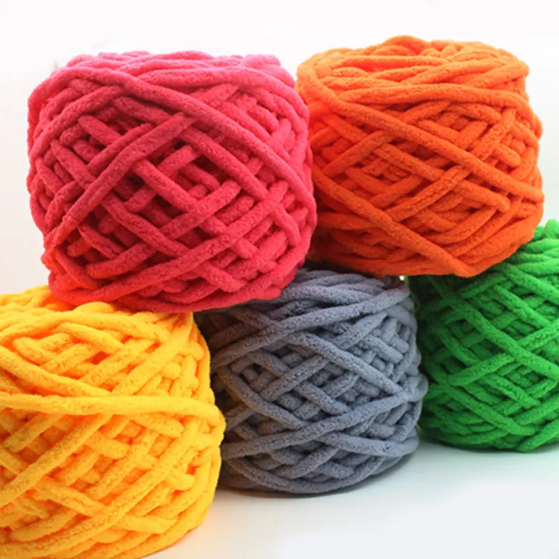 1pc 100g/Ball Blended Colorful Dye Ice Strip Line Yarn For Hand-knit DIY Soft Thickness Wool Thread Blanket Scarf Crochet Yarn